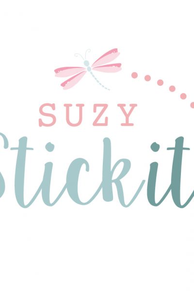 Suzy Stick It logo design dragonfly