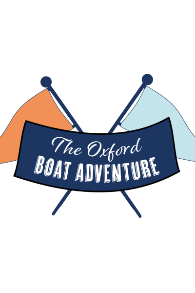 Logo design for Oxford boat adventures, Swallows and Amazon inspired crossed flags