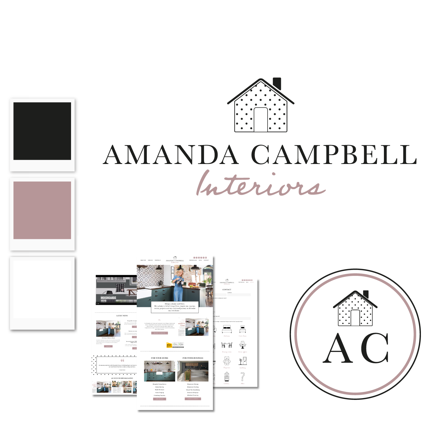 Amanda Campbell logo and branding interior designer in Newark home icon