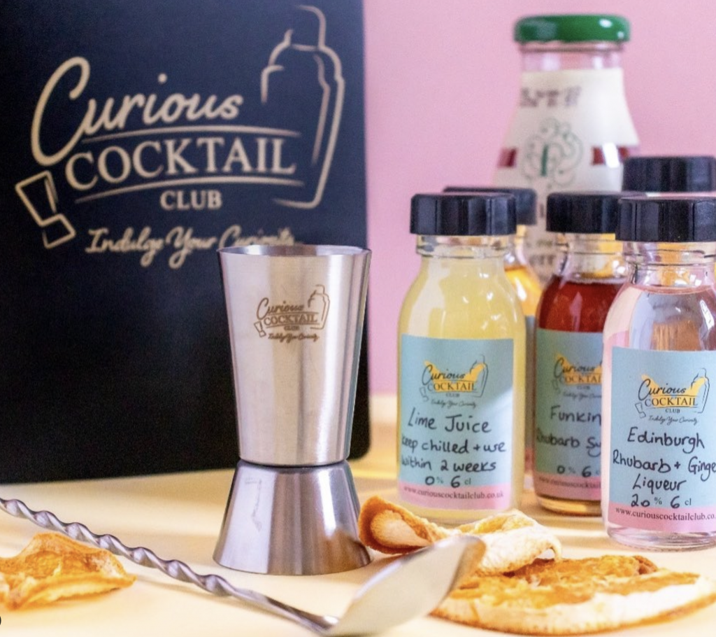 Curious Cocktail Club Logo Design & Branding Primrose and Bee