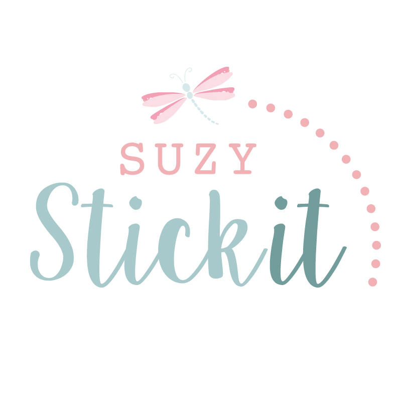 Suzy Stick It logo design dragonfly