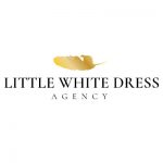 Little White Dress Agency Gold Feather Logo Design