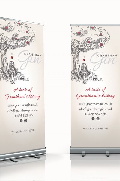 Grantham Gin roller banner design and print