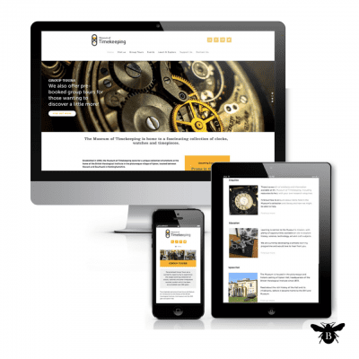 Web design for Museum of Timekeeping in Newark