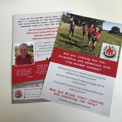 A5 Leaflet design and Print for Mud and Miles