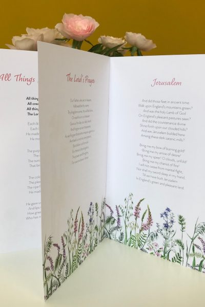 Funeral Order of Service Keepsake Booklet