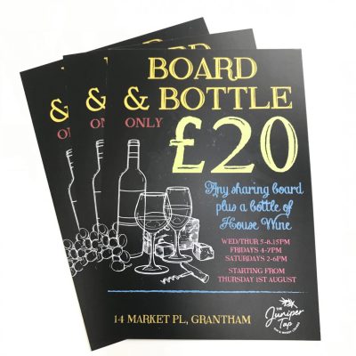 A6 Leaflet Design and Print for the Juniper Tap Grantham
