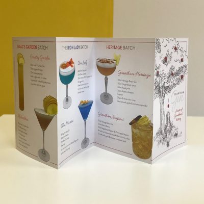 Grantham Gin Folded Leaflets