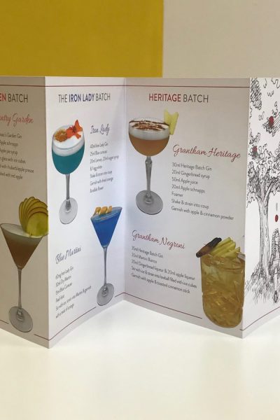 Grantham Gin Folded Leaflets