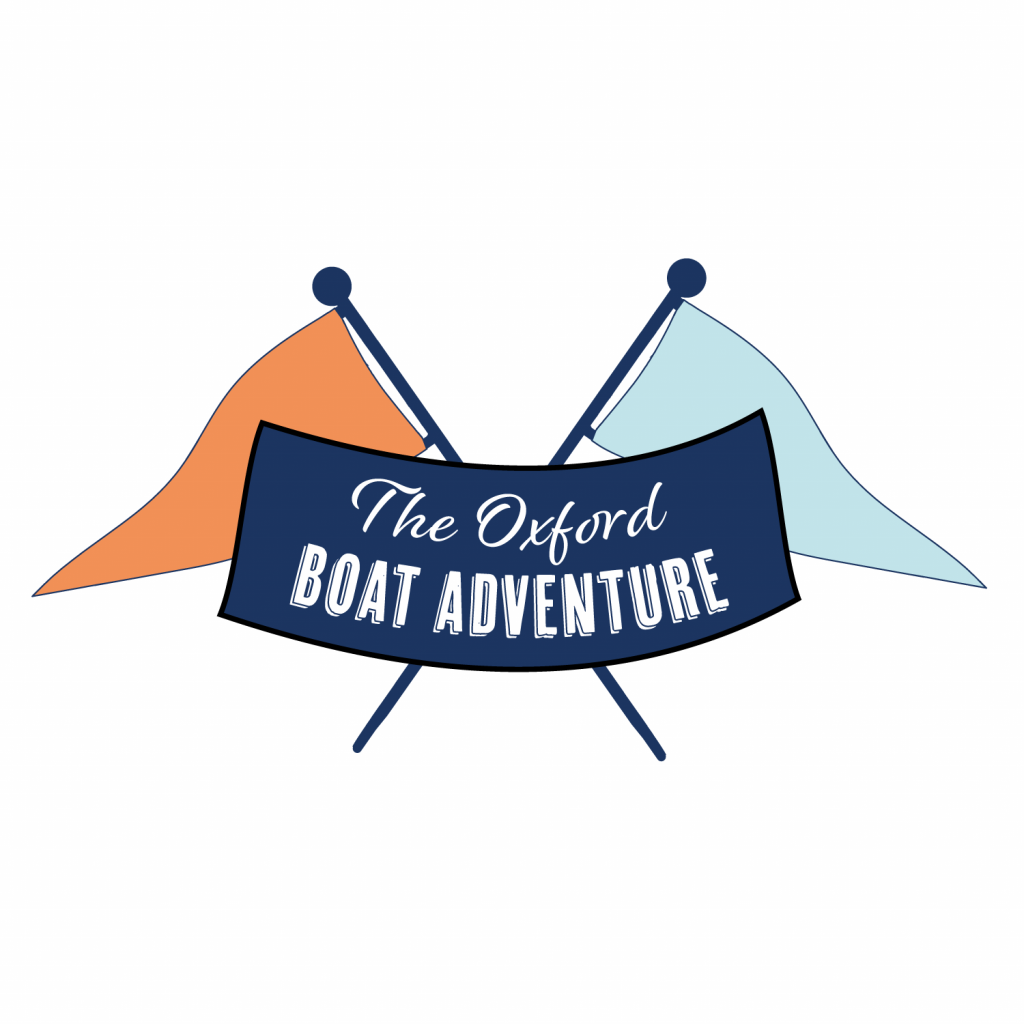 Logo design for Oxford boat adventures, Swallows and Amazon inspired crossed flags