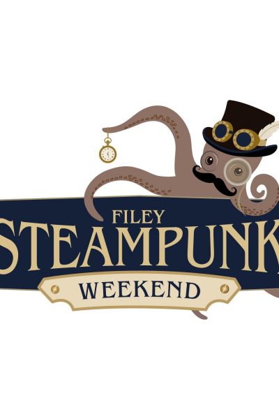 Logo design for Filey Steampunk weekend - Octopus Called Oswald, with steampunk style