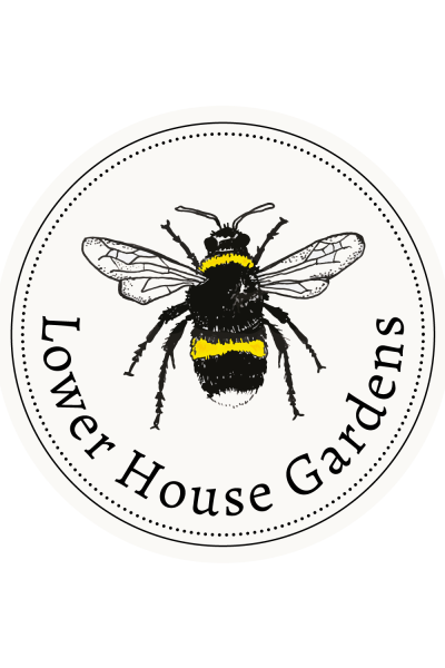Lower House Gardens bumble bee circular logo design