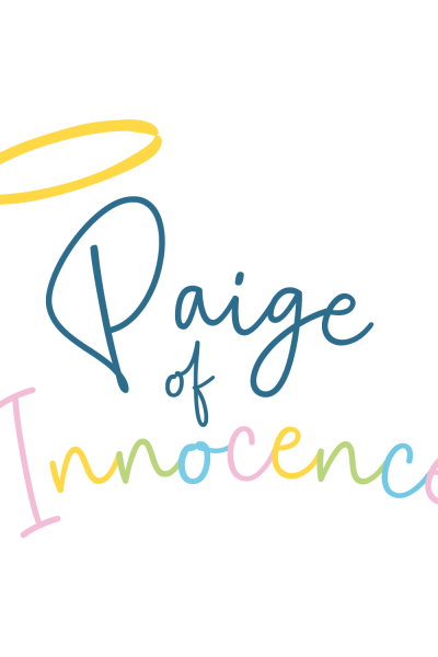 Paige of Innocence logo design pastel colours angelic