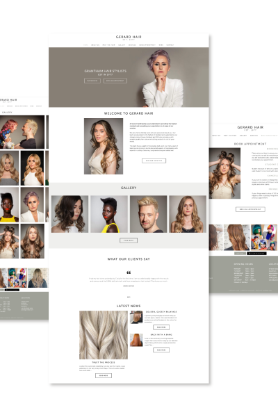 Gerard Hairdresser Grantham Website Design