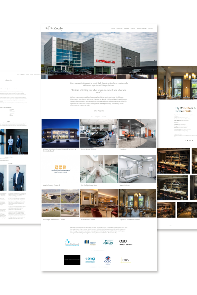 Kealy Construction Clean modern website design