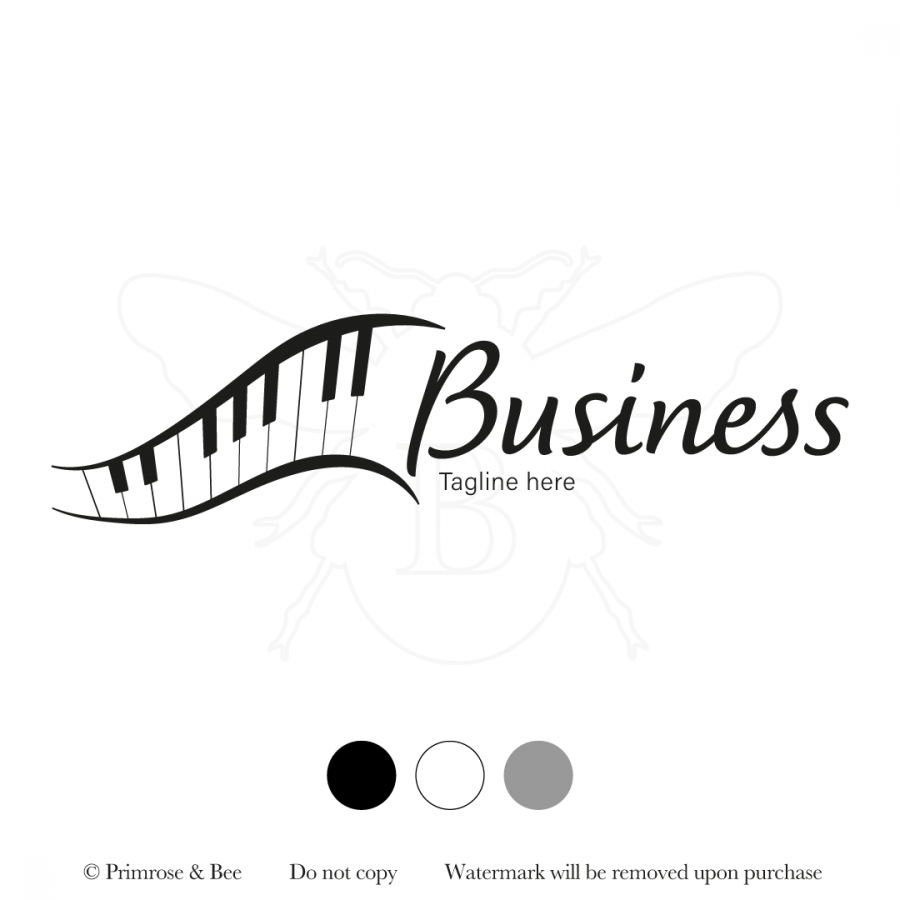 pianist or piano teacher predesigned logo