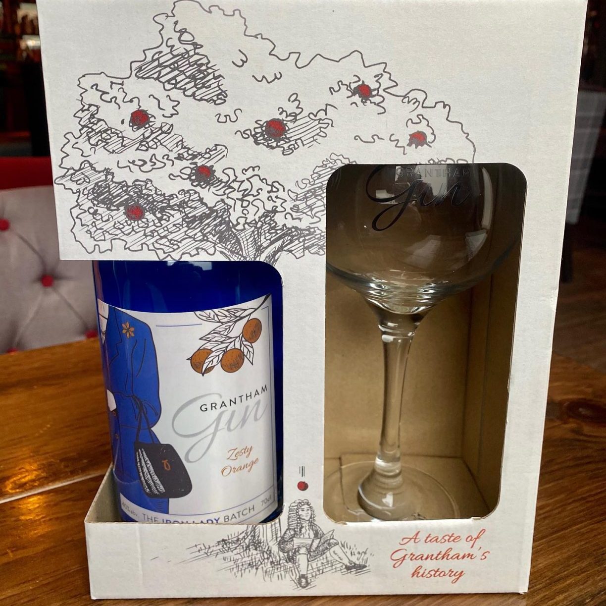 Grantham gin gift set - design box