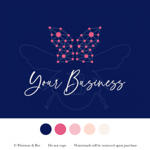 logo for networking, social media butterfly